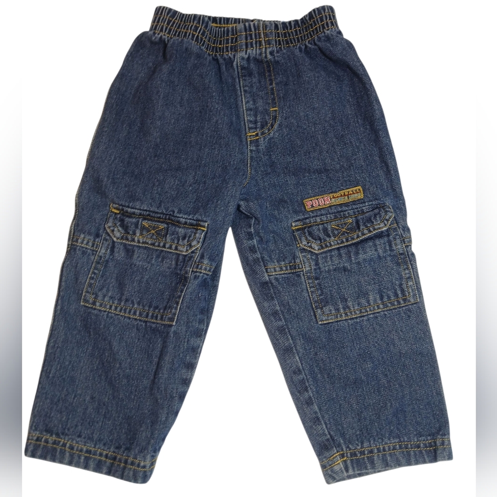 Vintage Winnie the Pooh Disney Jeans Boys Size 18mo Embroidered Denim